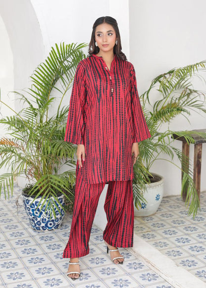 linen co-ordset 81250 Red