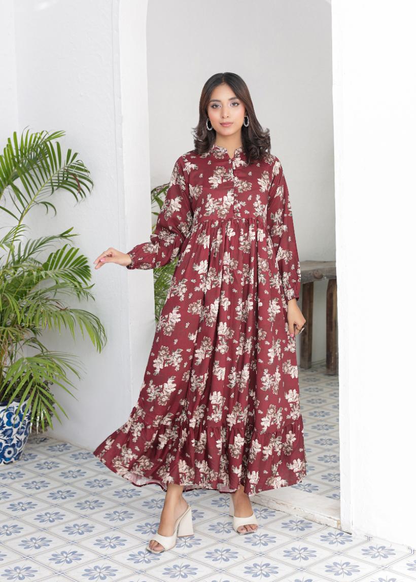 Linen frock 544552 Wine Luxe