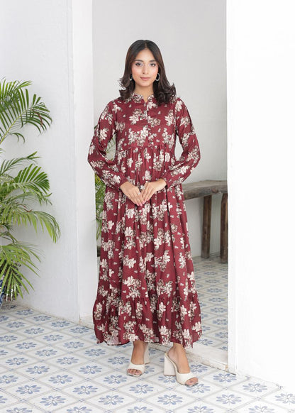 Linen frock 544552 Wine Luxe