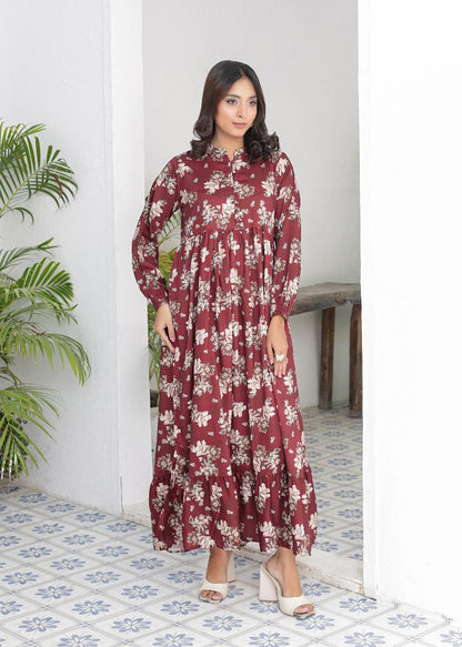 Linen frock 544552 Wine Luxe