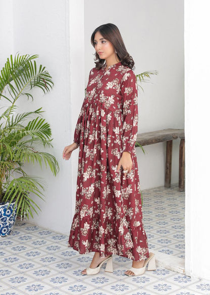 Linen frock 544552 Wine Luxe