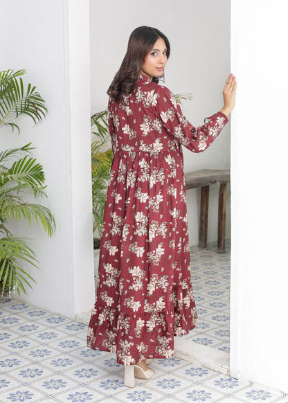 Linen frock 544552 Wine Luxe