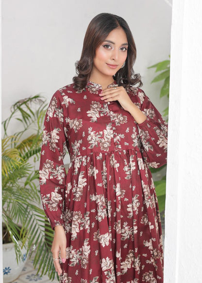 Linen frock 544552 Wine Luxe