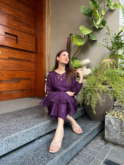 cotton emb 2pc -79222 purple