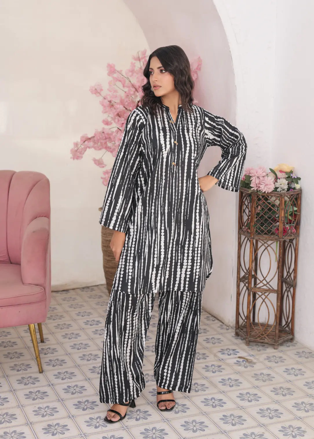 cotton co-ordset BnW 81015