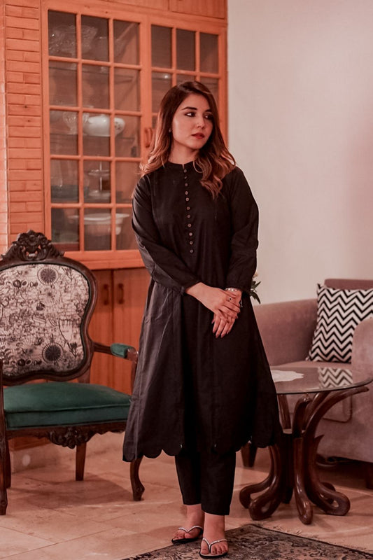 kali frock 2pc 9528 black