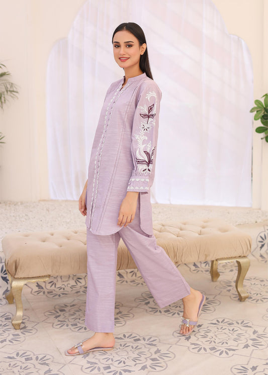khaddar solid 2pc -79329 lylac