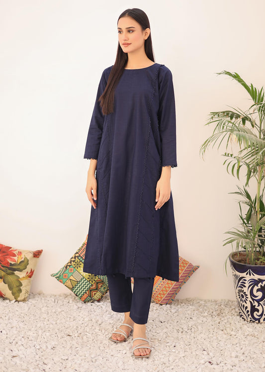 khaddar solid 2pc -79328 navy