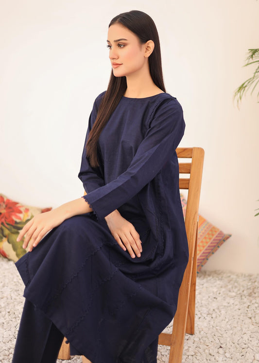khaddar solid 2pc -79328 navy