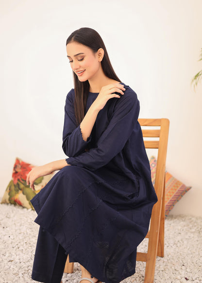 khaddar solid 2pc -79328 navy