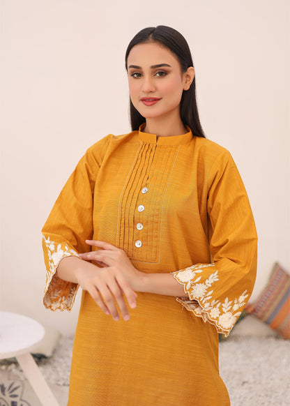 khaddar emb 2pc -79327 mustard