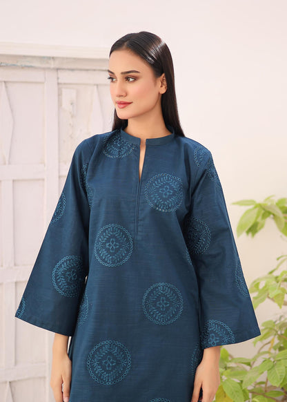 khaddar solid 2pc -79329 zinc blue