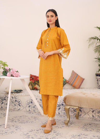 khaddar emb 2pc -79327 mustard